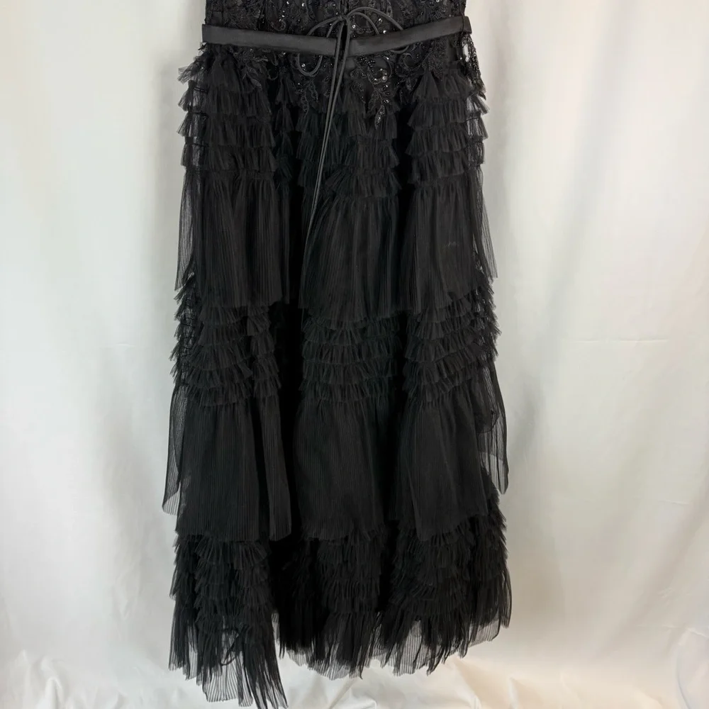 Elegant Black Evening Gown Off-Shoulder Dress Size:M wedding, prom dress
